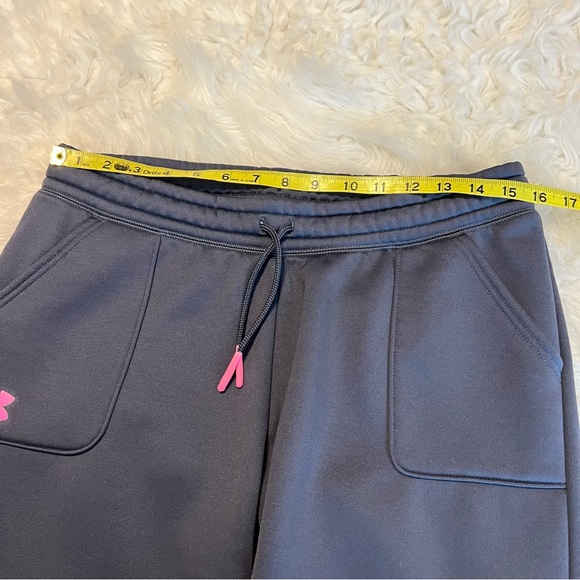 Under Armour Cold Gear Sweatpants Youth XL Dark Gray Pink Straight Leg - Picture 8 of 14